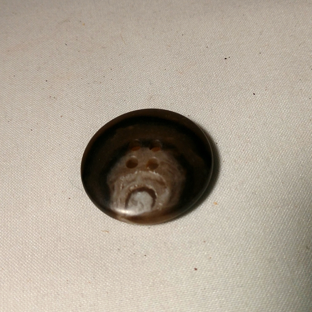 Vintage Button with Puppy Dog Face